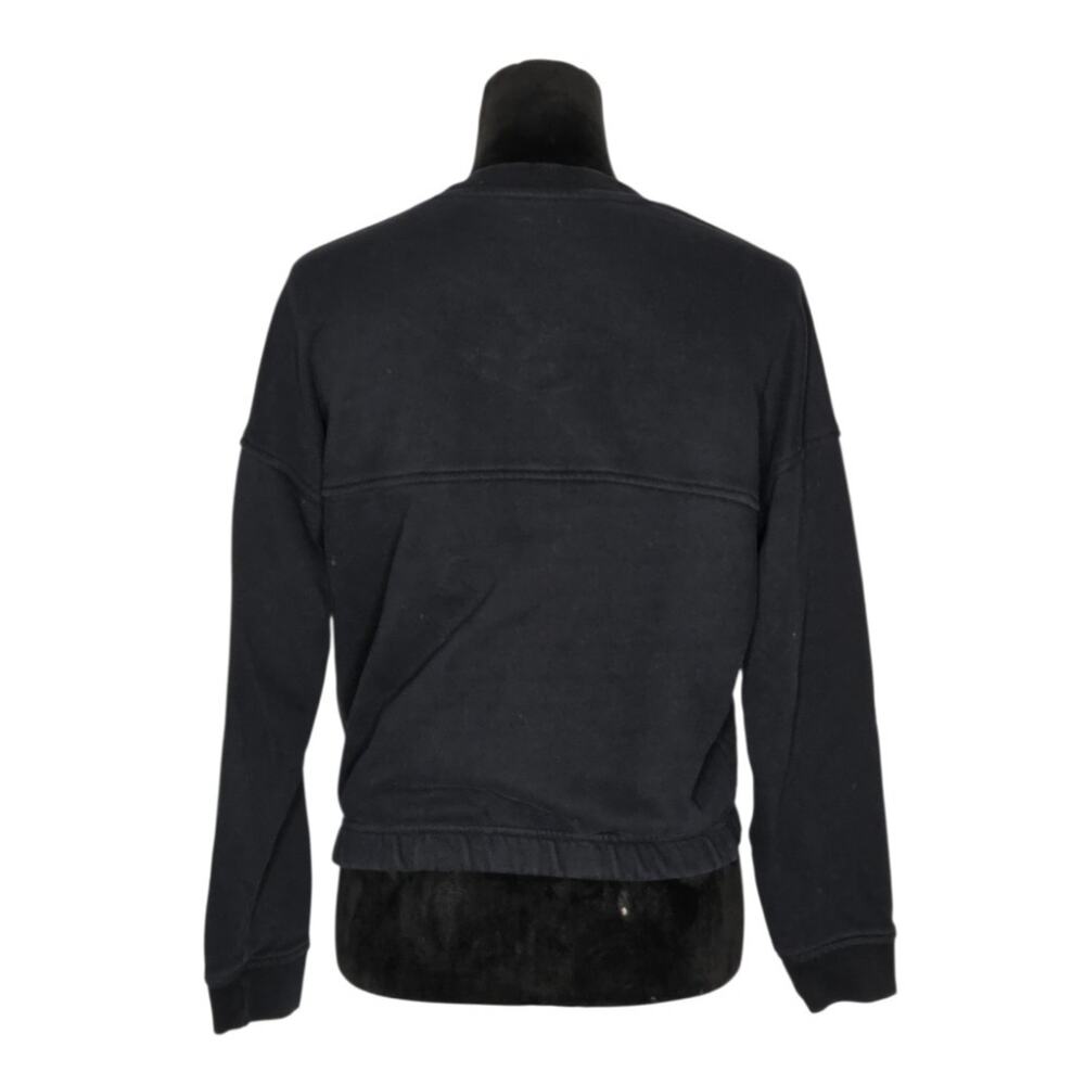 Vuori Sedona Sport Crew Cropped Terry Sweatshirt Women's XS Black Elastic Hem - Picture 4 of 9